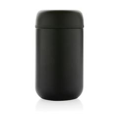 Vue Mug isotherme en acier inoxydable recyclé certifié RCS Brew de couleur noir| Krokrodeal