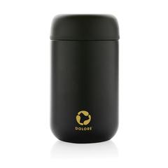 Vue Mug isotherme en acier inoxydable recyclé certifié RCS Brew de couleur noir| Krokrodeal