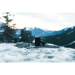 Vue Mug isotherme en acier inoxydable recyclé certifié RCS Brew de couleur noir| Krokrodeal