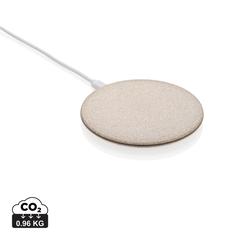 Chargeur à induction 5W en fibre de paille publicitaire pas cher