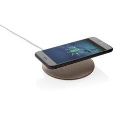 Vue Chargeur à induction 5W en fibre de paille de couleur vert| Krokrodeal