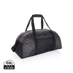 Vue Sac week-end en RPET réfléchissant avec traceur AWARE™ de couleur noir| Krokrodeal