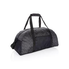 Vue Sac week-end en RPET réfléchissant avec traceur AWARE™ de couleur noir| Krokrodeal