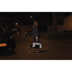 Vue Sac week-end en RPET réfléchissant avec traceur AWARE™ de couleur noir| Krokrodeal