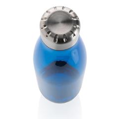 Vue Bouteille d'eau étanche avec bouchon en acier de couleur bleu| Krokrodeal