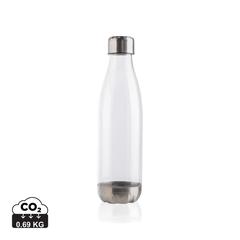 Vue Bouteille d'eau étanche avec bouchon en acier de couleur translucide| Krokrodeal