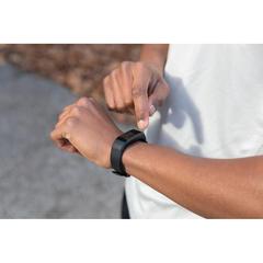 Vue Montre Sense Fit avec fréquence cardiaque en TPU recyclé RCS de couleur noir| Krokrodeal