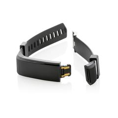 Vue Montre Sense Fit avec fréquence cardiaque en TPU recyclé RCS de couleur noir| Krokrodeal