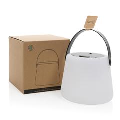 Vue Lampe d'extérieur en plastique recyclé RCS SolarGlow de couleur blanc| Krokrodeal