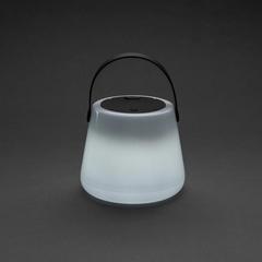 Vue Lampe d'extérieur en plastique recyclé RCS SolarGlow de couleur blanc| Krokrodeal