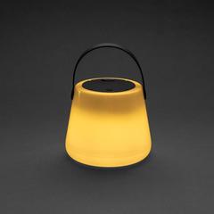 Vue Lampe d'extérieur en plastique recyclé RCS SolarGlow de couleur blanc| Krokrodeal