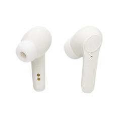 Vue Oreillettes TWS en plastique recyclé RCS de couleur blanc| Krokrodeal