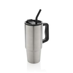 Vue Mug 900ml en acier inoxydable recyclé Embrace RCS de couleur gris| Krokrodeal