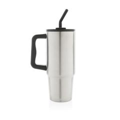 Vue Mug 900ml en acier inoxydable recyclé Embrace RCS de couleur gris| Krokrodeal
