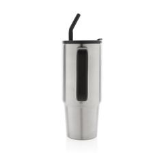 Vue Mug 900ml en acier inoxydable recyclé Embrace RCS de couleur gris| Krokrodeal