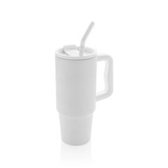 Vue Mug 900ml en acier inoxydable recyclé Embrace RCS de couleur blanc| Krokrodeal