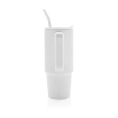 Vue Mug 900ml en acier inoxydable recyclé Embrace RCS de couleur blanc| Krokrodeal