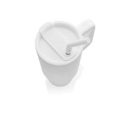 Vue Mug 900ml en acier inoxydable recyclé Embrace RCS de couleur blanc| Krokrodeal