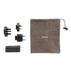 Vue Chargeur USB de Voyage Philips, USB 30W Ultra Rapide de couleur noir| Krokrodeal
