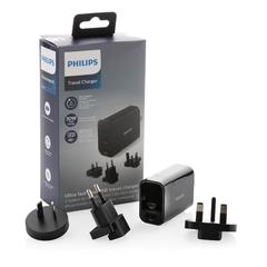 Vue Chargeur USB de Voyage Philips, USB 30W Ultra Rapide de couleur noir| Krokrodeal