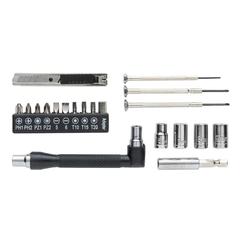 Vue Ensemble d'outils en bambou 21 pièces Carvine de couleur marron| Krokrodeal