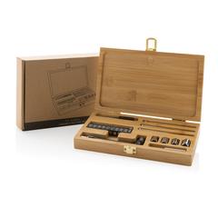 Vue Ensemble d'outils en bambou 21 pièces Carvine de couleur marron| Krokrodeal