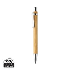 Vue Stylo infini en bambou Pynn de couleur marron| Krokrodeal
