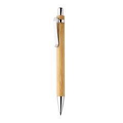 Vue Stylo infini en bambou Pynn de couleur marron| Krokrodeal