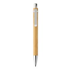 Vue Stylo infini en bambou Pynn de couleur marron| Krokrodeal