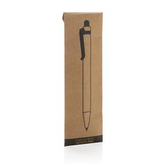 Vue Stylo infini en bambou Pynn de couleur marron| Krokrodeal