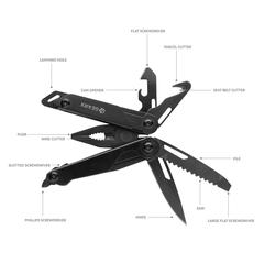 Vue Pince multifonction Gear X de couleur noir| Krokrodeal