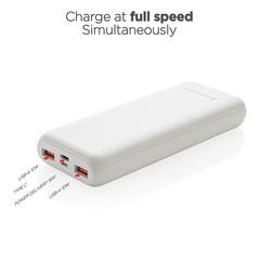 Vue Powerbank 20.000 mAh 18W Pd Urban Vitamin Pasadena de couleur blanc| Krokrodeal