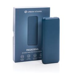 Vue Powerbank 20.000 mAh 18W Pd Urban Vitamin Pasadena de couleur bleu| Krokrodeal