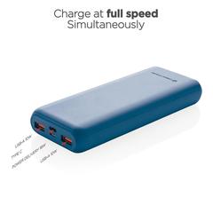 Vue Powerbank 20.000 mAh 18W Pd Urban Vitamin Pasadena de couleur bleu| Krokrodeal