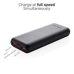 Vue Powerbank 20.000 mAh 18W Pd Urban Vitamin Pasadena de couleur noir| Krokrodeal