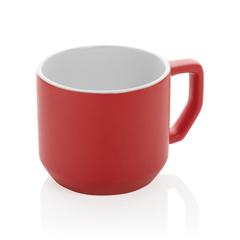 Vue Mug céramique moderne de couleur rouge| Krokrodeal