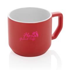 Vue Mug céramique moderne de couleur rouge| Krokrodeal