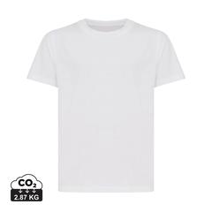 Vue T-shirt pour enfants en coton recyclé Iqoniq Koli de couleur blanc| Krokrodeal