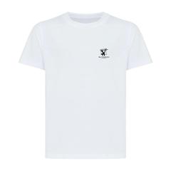 Vue T-shirt pour enfants en coton recyclé Iqoniq Koli de couleur blanc| Krokrodeal