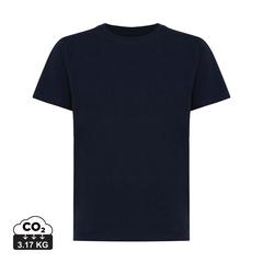Vue T-shirt pour enfants en coton recyclé Iqoniq Koli de couleur bleu| Krokrodeal