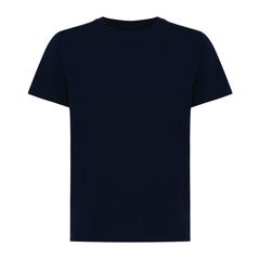 Vue T-shirt pour enfants en coton recyclé Iqoniq Koli de couleur bleu| Krokrodeal