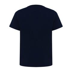 Vue T-shirt pour enfants en coton recyclé Iqoniq Koli de couleur bleu| Krokrodeal
