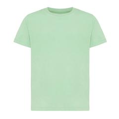 Vue T-shirt pour enfants en coton recyclé Iqoniq Koli de couleur vert| Krokrodeal