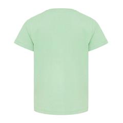 Vue T-shirt pour enfants en coton recyclé Iqoniq Koli de couleur vert| Krokrodeal