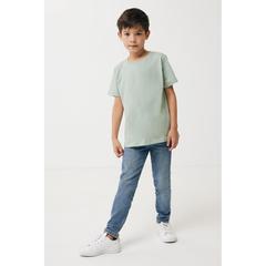 Vue T-shirt pour enfants en coton recyclé Iqoniq Koli de couleur vert| Krokrodeal