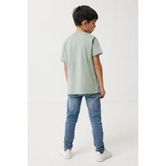 Vue T-shirt pour enfants en coton recyclé Iqoniq Koli de couleur vert| Krokrodeal