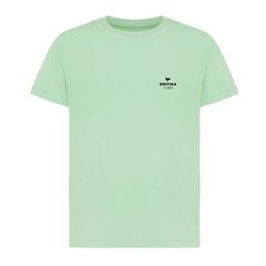 Vue T-shirt pour enfants en coton recyclé Iqoniq Koli de couleur vert| Krokrodeal