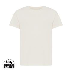 Vue T-shirt pour enfants en coton recyclé Iqoniq Koli de couleur beige| Krokrodeal
