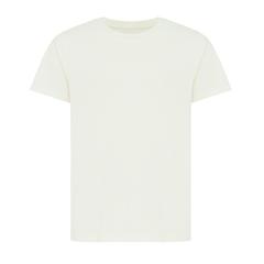 Vue T-shirt pour enfants en coton recyclé Iqoniq Koli de couleur beige| Krokrodeal