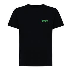 Vue T-shirt pour enfants en coton recyclé Iqoniq Koli de couleur noir| Krokrodeal